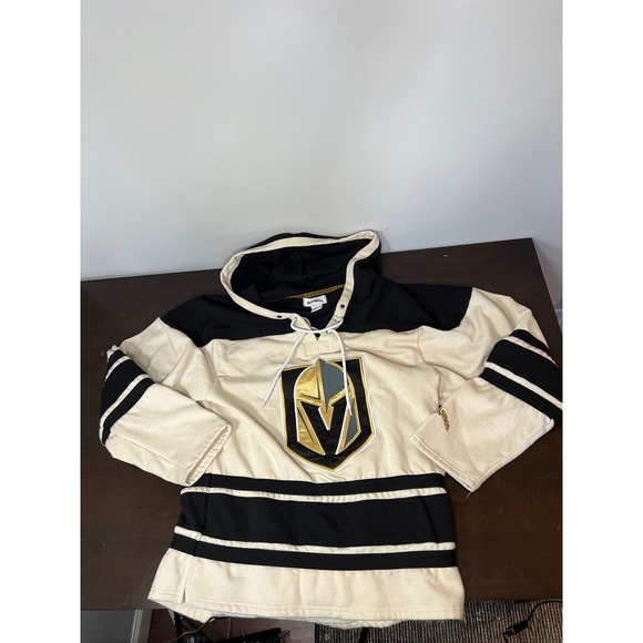 Station Casinos Other - Vegas Golden Knights Station Casinos Hockey Hoodie Mens Large Cream Black Gold